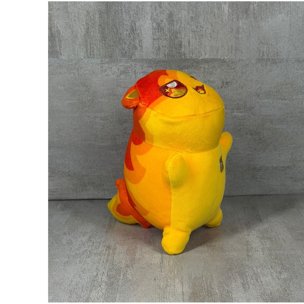 Aphmau MeeMeows Fire Cat Mystery Plush Yellow Orange Flame Stuffed Animal Toy